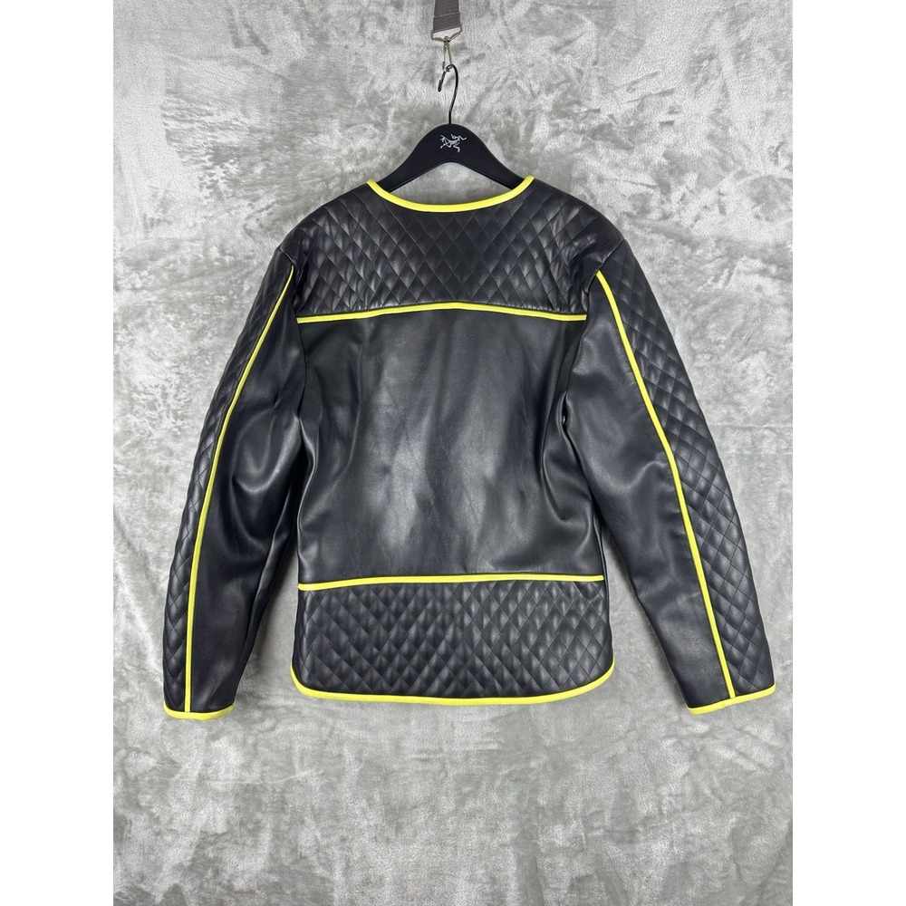 Vintage LIP SERVICE Rock Moto Full Zip Jacket Womens Size Large PVC Cloth USA - Picture 2 of 16
